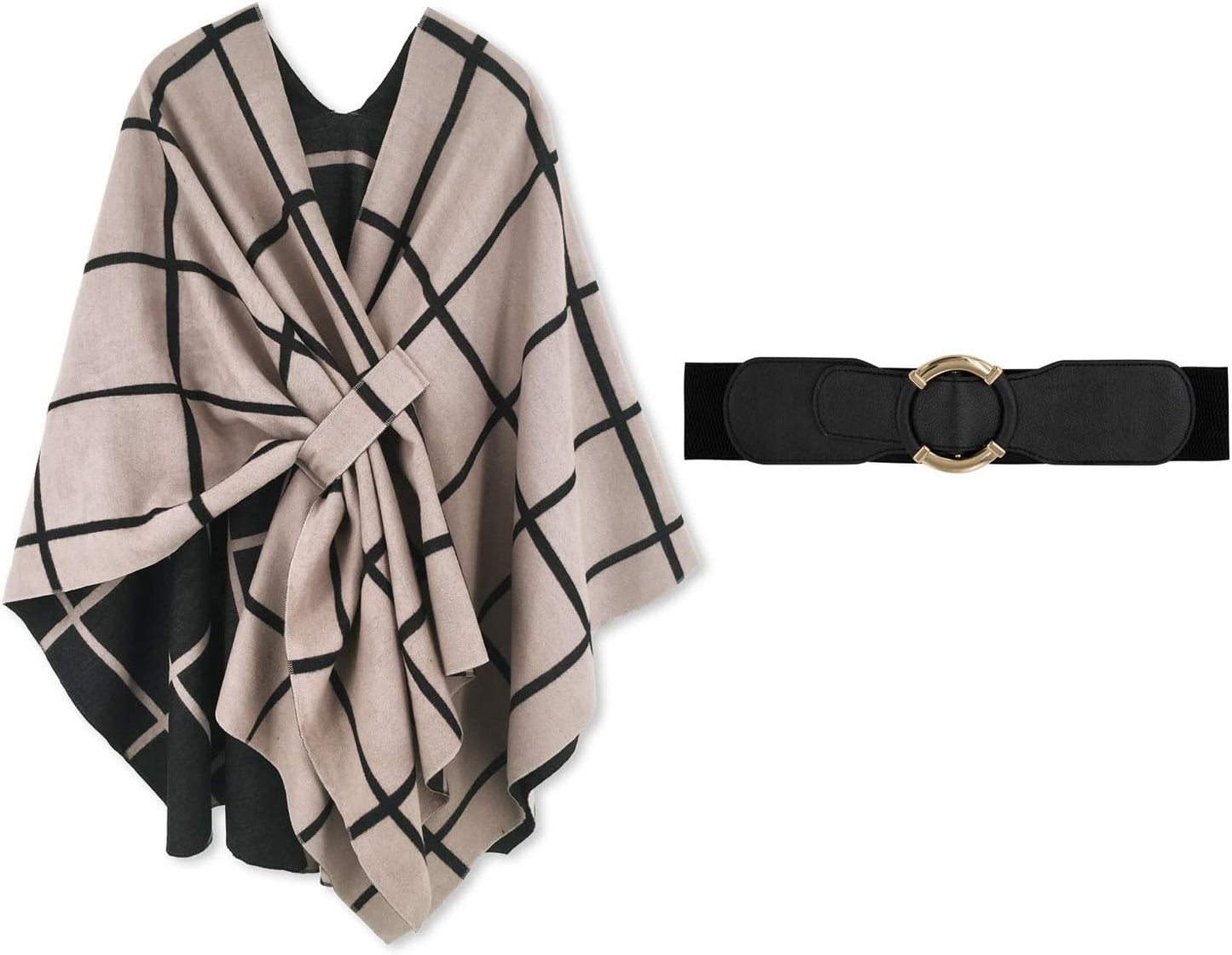 Moss Rose Women's Shawl Wrap Poncho Ruana Cape Open Front Cardigan Shawls for Spring Fall Winter