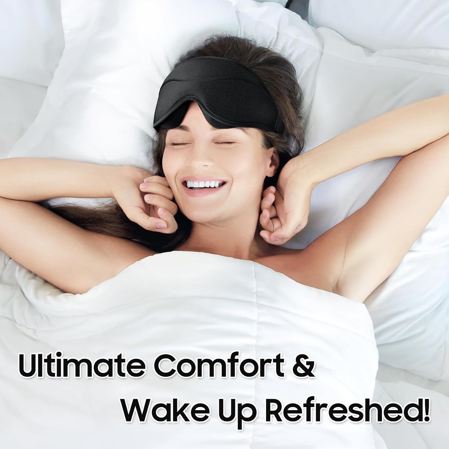 Sleep Mask - Total Blackout 3D Sleeping Mask, Super Lightweight & Silky Soft Eye Mask for Sleeping, Fully Adjustable Fit for Home, Office, Traveling, Meditation, Yoga, Pink, Mothers Day Gifts