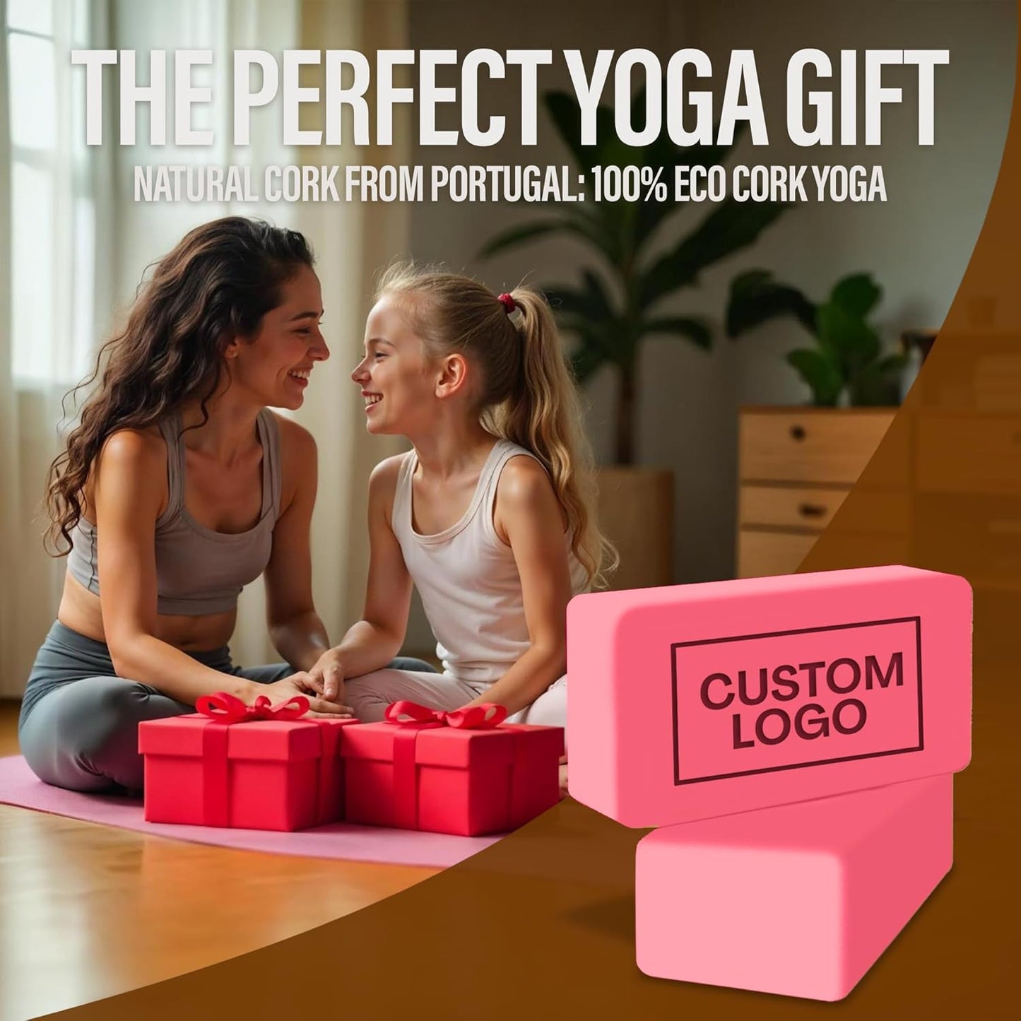 Personalized Yoga Blocks Yoga Gift 2 Pack with Custom Design or Logo, Exercise blocks Yoga Blocks Soft Non-Slip for Pilates, Meditation, Custom Yoga Accessories for Men & Women