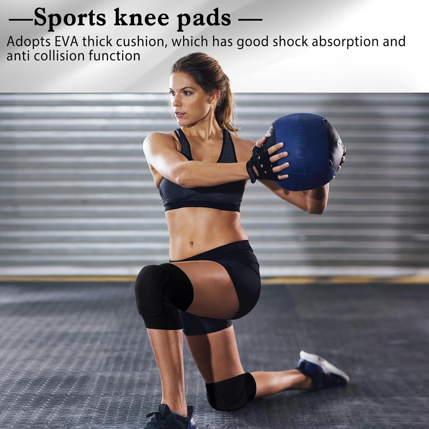 Eurzom 3 Pairs Dance Knee Pads Women Protective Non-Slip Knee Pads for Yoga Cheerleading Pole Floor Dance Volleyball