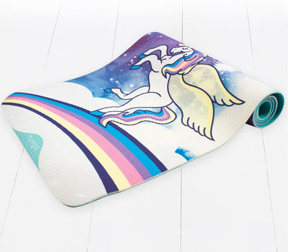 Myga Childrens Yoga Mat,Eco-Friendly Printed Yoga, Exercise and Fitness Mat for Kids,Features 8 Yoga Poses on the Reverse,Non-Slip, Extra Grip and Multi-Purpose Mat
