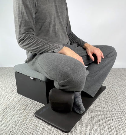 Ungloo Floor Meditation Chair with Back Support | Posture Seat with Padded Leg Wedges, Foot Pad and Supportive Backrest | Portable Lightweight Meditation Floor Chair