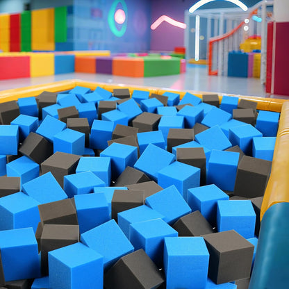 24PCS Foam Cubes 5"x5"x5"- Foam Pit Blocks Set, Soft Stacking Blocks for Indoor Games,Trampolines, Gymnastics, Parkour & Action Sport (6 Colors)