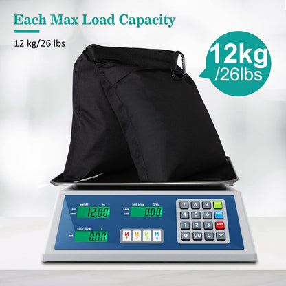 Aimosen 4 Packs Sandbags Weight Bags for Light Stand Photography Video Equipment, Heavy Duty Saddlebag for Backdrop Stand, Photo Tripod, Canopy, Pop up Tent, Umbrella Base, Fishing Chair, Picnic Table