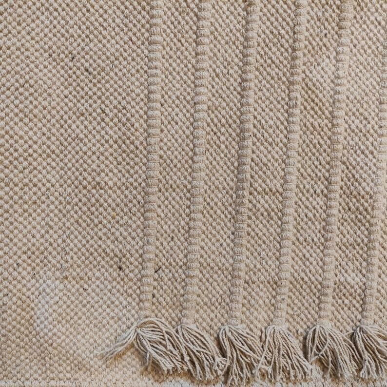 Jaipur art & Rugs Organic Cotton Yoga Mat - Eco-Friendly Hand-Woven Rug - Non Slip & Thick (24”x72”x5mm) for Everyday Fitness at Home - Comfortable Extra-Long