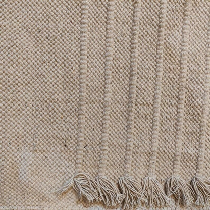 Jaipur art & Rugs Organic Cotton Yoga Mat - Eco-Friendly Hand-Woven Rug - Non Slip & Thick (24”x72”x5mm) for Everyday Fitness at Home - Comfortable Extra-Long