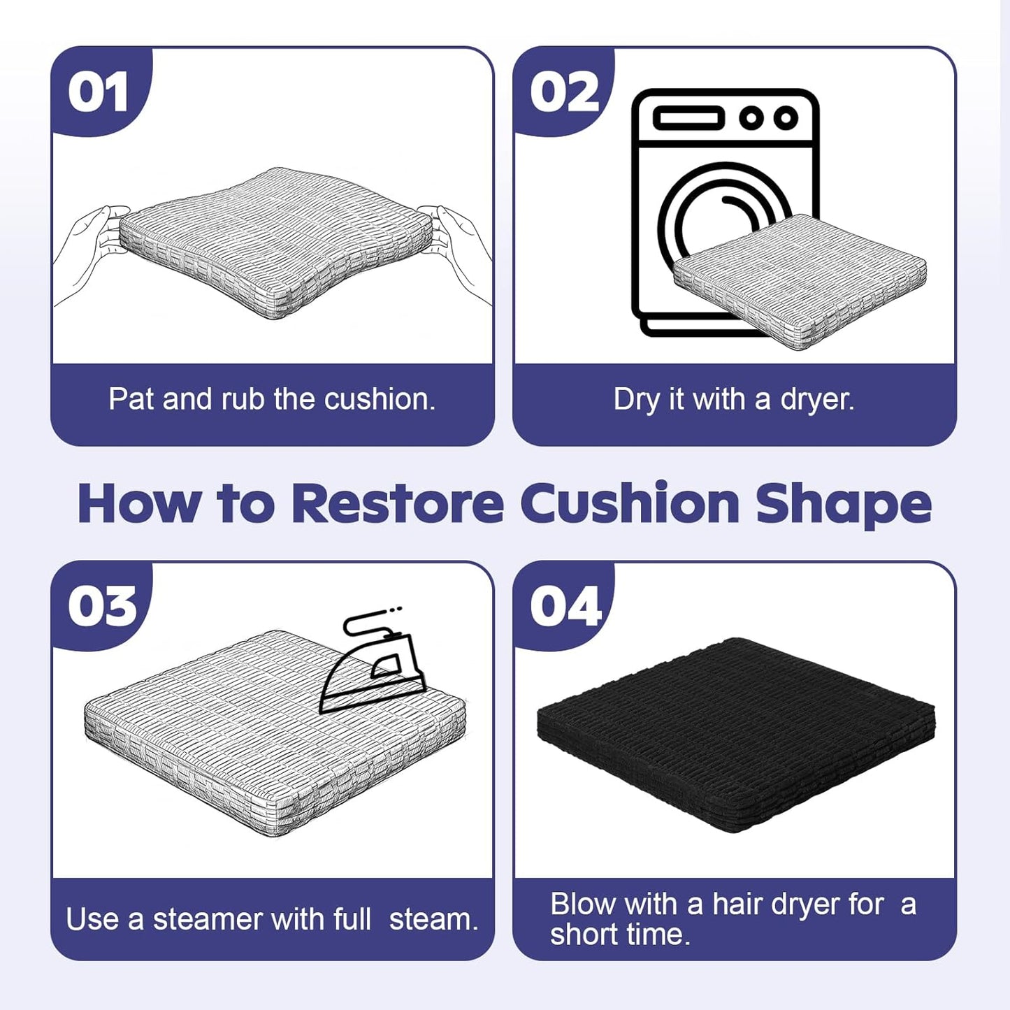 Meditation Cushion Set, Meditation Pillow for Sitting on Floor, Large Yoga Pillow with Knee Support, Washable Zafu Meditation Mat, 3 Shapes Floor Pillow for Adults, Dark Grey