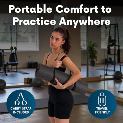 Foldable Yoga Mat Thick, in 6 Combinations; Greater Support and Protection for Joints, Body Alignment System, and Sections for Hands and Feet. Non-slip texture and water-resistant
