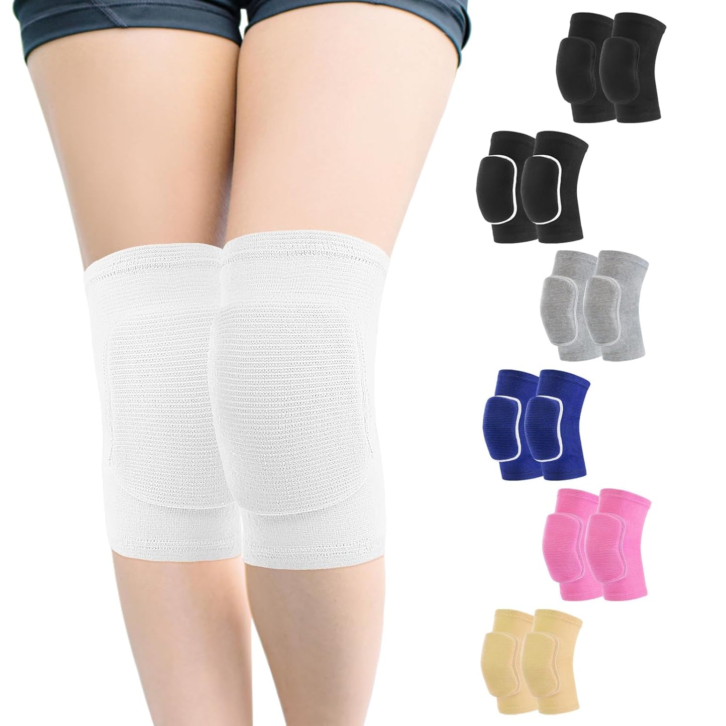 HISFFOG Volleyball Knee Pads for Women, Men, Youth, Girls, Kids, Knee brace for Volleyball Basketball Football Dance Yoga Tennis Running Cycling Workout Climbing Wrestling