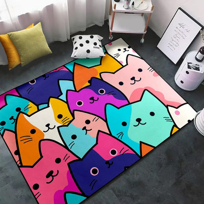 Black Girl Area Rug for Bedroom African American Rugs for Room Princess Carpet Kids Rugs for Bedroom African Girls Carpet for Living Room Teen Girls Yoga Mats, Pink, 4'×5'