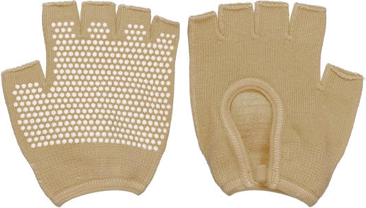Yoga Gloves, Non Slip Fingerless Pilates Gloves Breathable Exercise Workout Mittens
