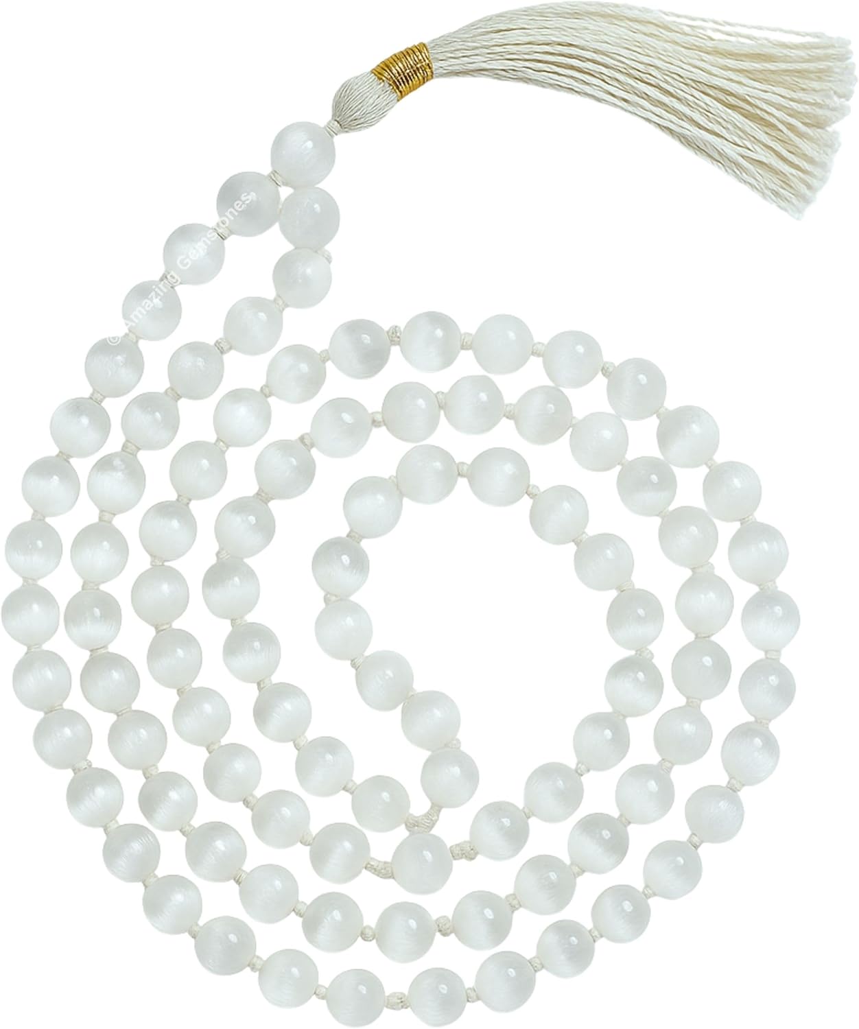 Amazing Gemstone 108 Beads Handmade Mala (Knotted, Rudraksha) - Colors B