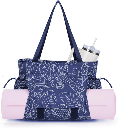 sportsnew Yoga Mat Bag Tote Yoga Gym Bags For Women Men with Waterproof Wet Pocket & Hook-and-loop, Quick Access Storage Yoga Mat Bag Carrier