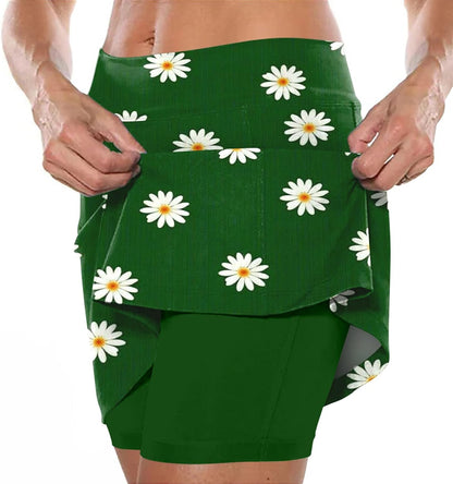 SHAOBGE Athletic Yoga Culottes for Women Solid Color Elastic Shorts Summer Lightweight High Waist Skinny Joggers Skirt 2024