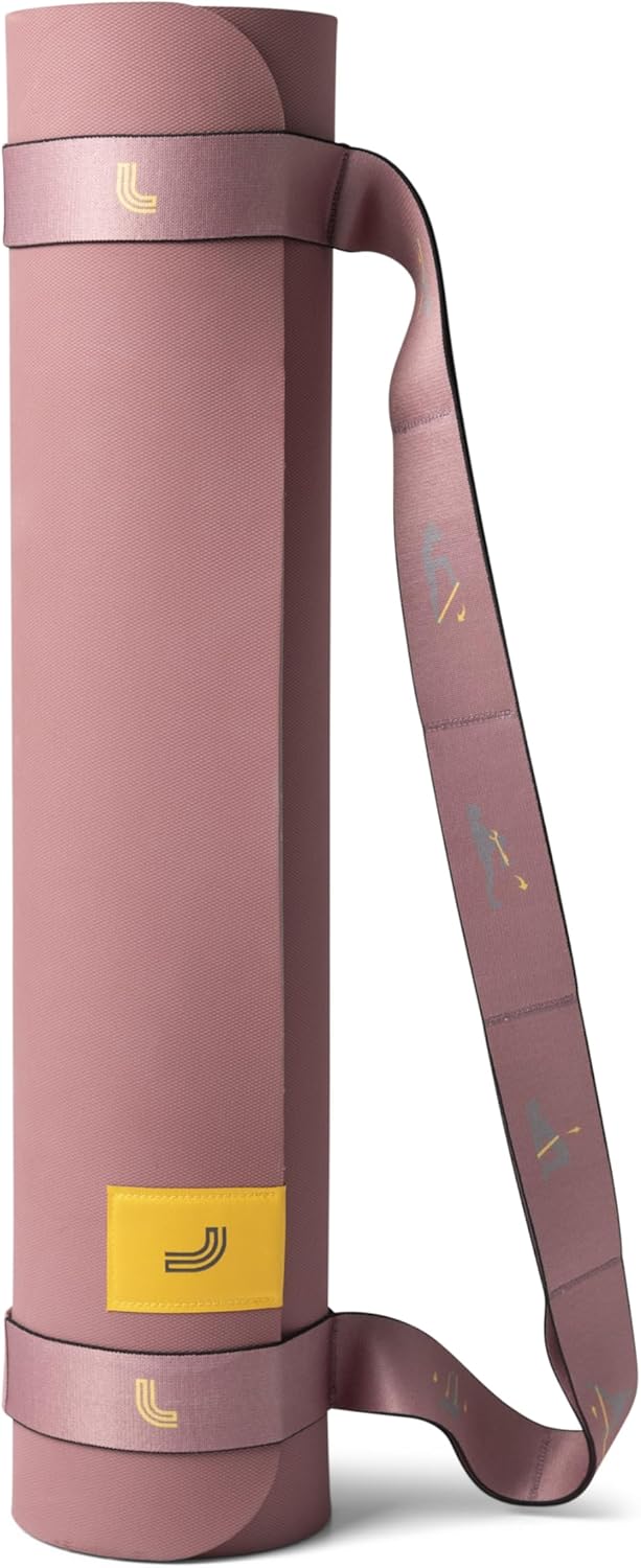 Lolë Pose Yoga Mat for Women with Strap Carrier | Non-Slip 5mm Thick Exercise Mat | Ideal for Hot Yoga & Pilates | PVC-Free & Sweat-Resistant