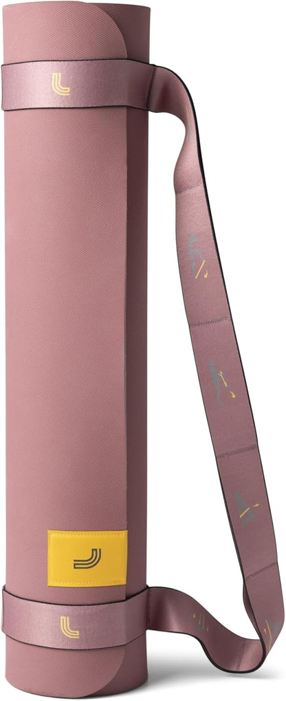 Lolë Pose Yoga Mat for Women with Strap Carrier | Non-Slip 5mm Thick Exercise Mat | Ideal for Hot Yoga & Pilates | PVC-Free & Sweat-Resistant