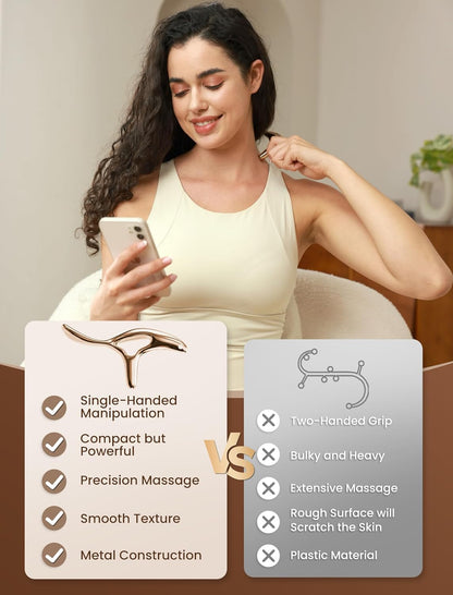 lifechill Trigger Point Massage Tool for Deep Tissue Massage & Gua Sha, HSA Muscle Scraper Tool for Full Body Pain Relief, FSA Eligible Items Thumb Saver Acupressure Tool, Fathers Day Dad Gifts