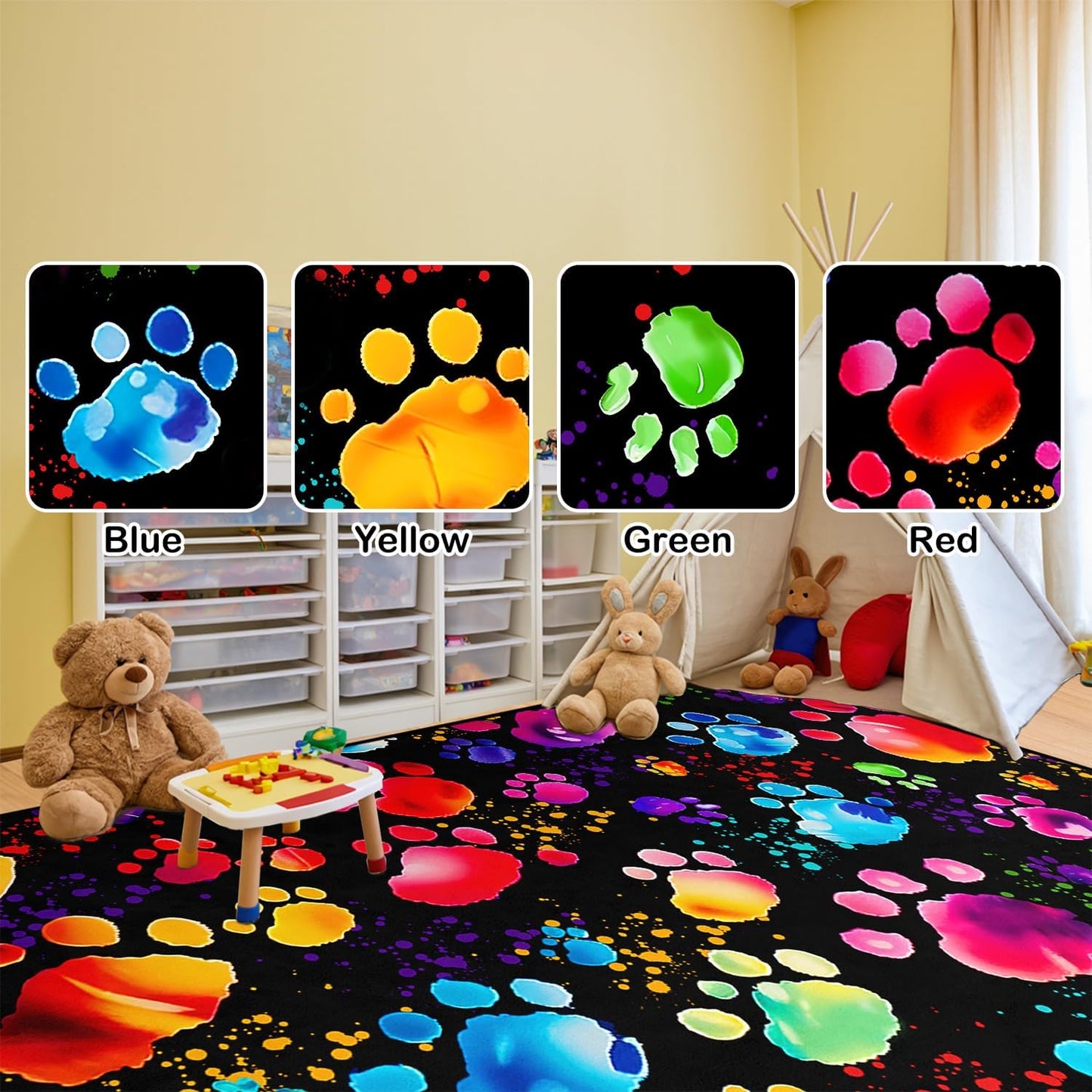 Video Game Rug - Gaming Themed Rug Gamepad Controller Area Rugs for Bedroom Gaming Carpet for Boys Game Carpet for Playrooms Bedroom Doormat Yoga Mats