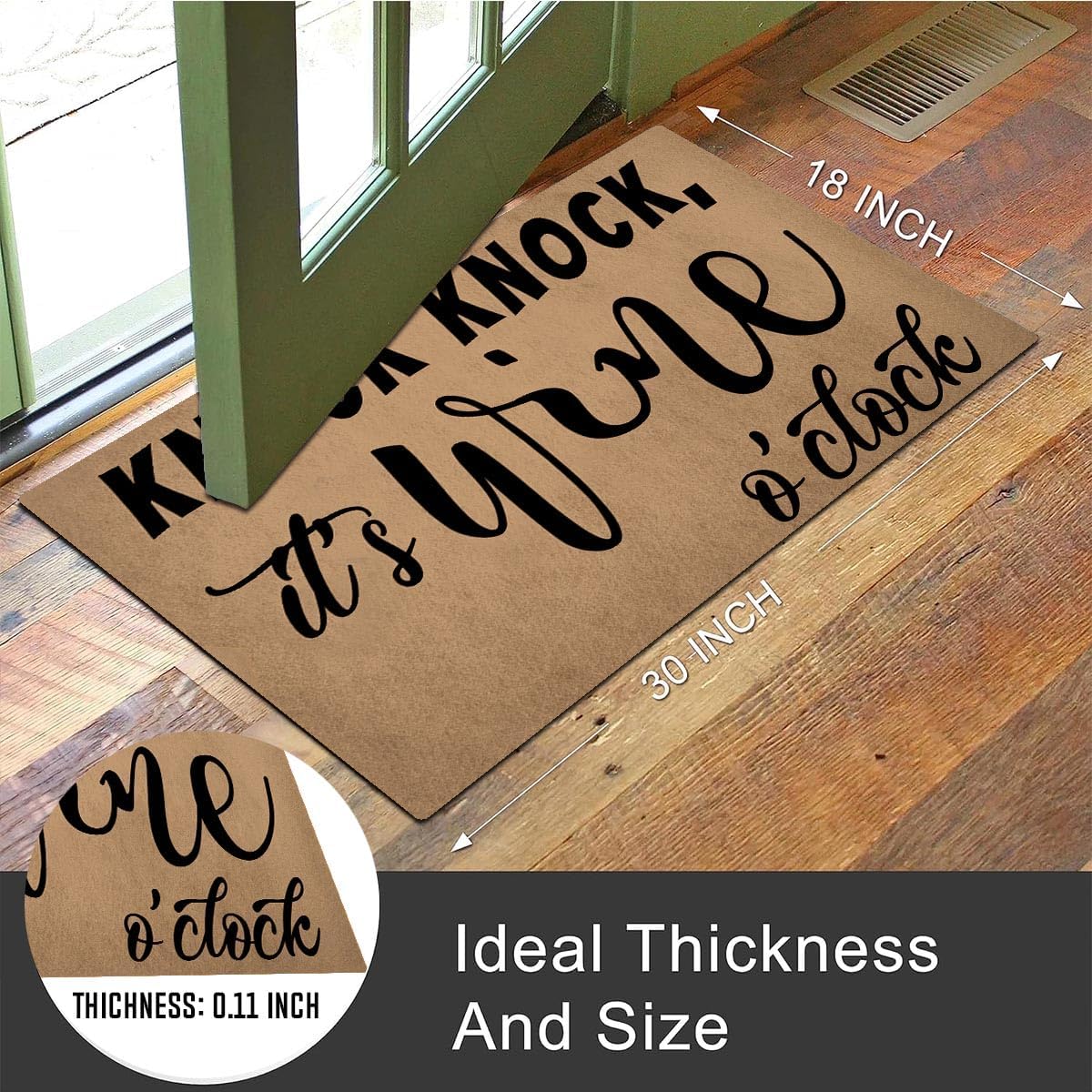 MELODADDY Funny Welcome Doormat Front Door Decor Rugs with Rubber Back 30"(L) x 18"(W) Personalized Matt Outside Entrance (Leave Your Worries At the Door Yoga Meditation Namaste)