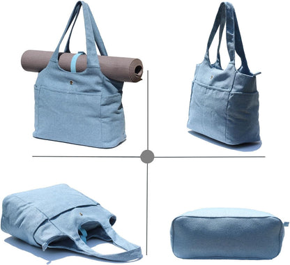 ESVAN Yoga Tote Bag Mat bag Women Shoulder Bags Carryall Tote for Travel Office Workout Gym Nurse Beach