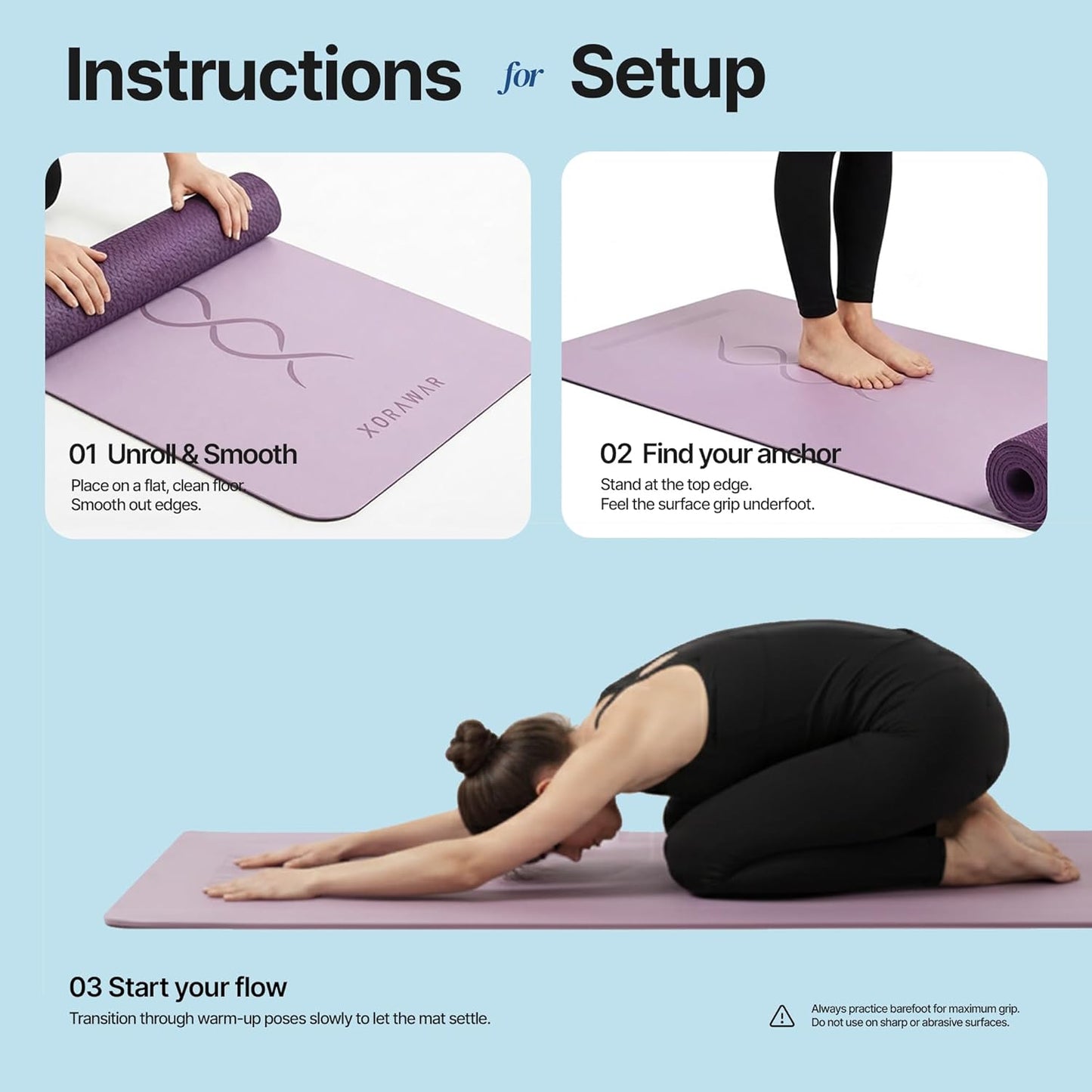 Natural Rubber Mat with Bag | 4.5 mm Pilates Mat | Non Slip Yoga Mat Non Slip| Gym Mats for Home Gym Floor Mat | Home Exercise Mats for Home Workout Accessories | Fitness Mat, Workout Mats for Home Gym | Yoga Matt | Stretching Mat