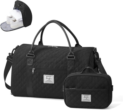 Gym Bag Womens Mens with Shoes Compartment and Wet Pocket Travel Duffel Bag for Women for Plane Sport Gym Tote Bags Swimming Yoga Waterproof Weekend Overnight Carry on Bag Hospital Holdalls - Colors B