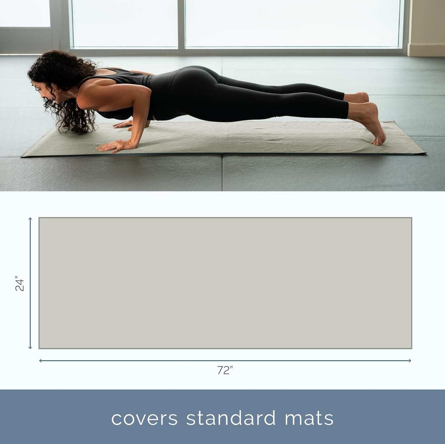 S&T INC. Aura Yoga Mat Towel with Non-Slip Grip, Enhanced Silicone Grip, Soft and Absorbent for Gym, Pilates, and Hot Yoga Mat, 2 Pack, 24 inches x 72 inches, 340GSM, Pink