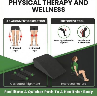 2 Pack Squat Wedge Block for Heel Elevated Squat Weightlifting Calf Stretcher Slant Board for Mobility Balance and Strength Performance