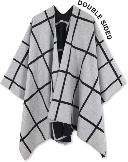 Moss Rose Women's Shawl Wrap Poncho Ruana Cape Open Front Cardigan Shawls for Spring Fall Winter
