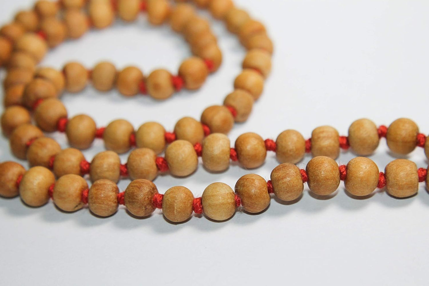IS4A 8MM TULSI HOLY BASIL PRAYER BEADS JAPA MALA NECKLACE HAND KNOTTED. KARMA (108+1) BEADS. BLESSED & ENERGIZED HINDU TIBETAN BUDDHIST SUBHA ROSARY
