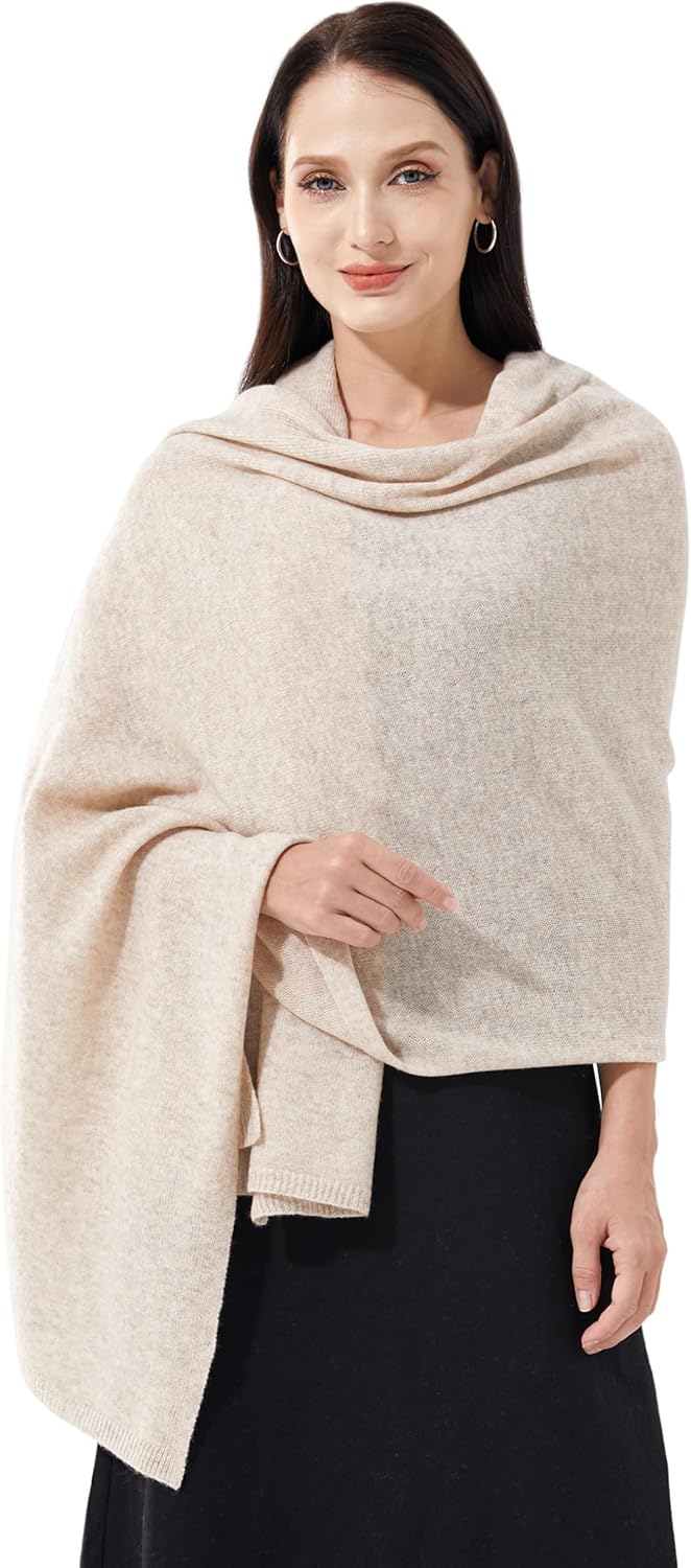 Soft Cashmere Blend Wrap Chic Scarf Stole for Women Wayfarer Travel Extra Large 87"x28" - Colors B