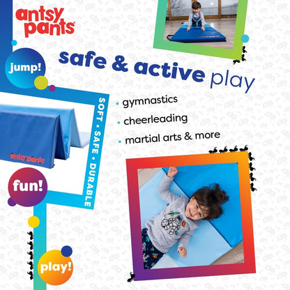 Antsy Pants Tumbling Mat for Kids – Gymnastics Mat, Easy to Clean, Sturdy, Foldable Tumbling Mats, Padded, Lightweight, Portable, Gymnastics Equipment for Active Play