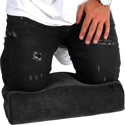 Kneeling Pad Comfort Memory Foam - Extra Thick Knee Cushion Floor Sitting for Work, Mechanics, Construction, Gardening, Yoga, Bath Kneeler for Baby Bath -Provide Support for Knees & Elevation (Black)