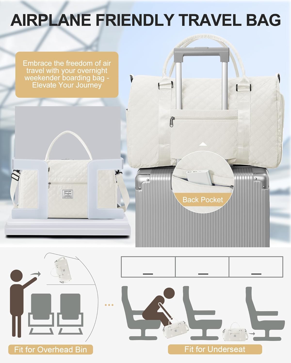Gym Bag Womens Mens with Shoes Compartment and Wet Pocket Travel Duffel Bag for Women for Plane Sport Gym Tote Bags Swimming Yoga Waterproof Weekend Overnight Carry on Bag Hospital Holdalls - Colors A