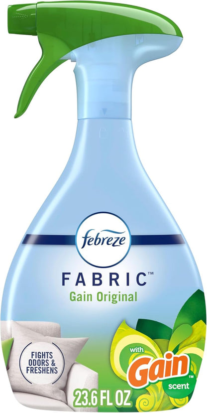 Febreze Fabric Spray Air Freshener, Odor-Fighting Fabric Refresher, Sneaker Balls Alternative, Couch Cleaner, Linen Spray, Multi-Use, Extra Strength Scent, 23.6 fl oz
