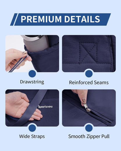 sportsnew Yoga Mat Bag Tote Yoga Gym Bags For Women Men with Waterproof Wet Pocket & Hook-and-loop, Quick Access Storage Yoga Mat Bag Carrier