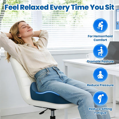 SweetSlubr Large Donut Pillow Seat Cushion for Hemorrhoid Discomfort&Tailbone Pressure, Office Chair Cushion for Long Sitting, Ergonomic Coccyx Pillow for Postpartum Pregnancy, Lifting Cushions, Black