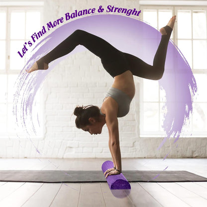 Yes4All High-Density EPP Half Round Back Roller Foam, Exercise Foam Roller for Yoga, Pilates & Stretching - 12, 18, 24, 36 inch