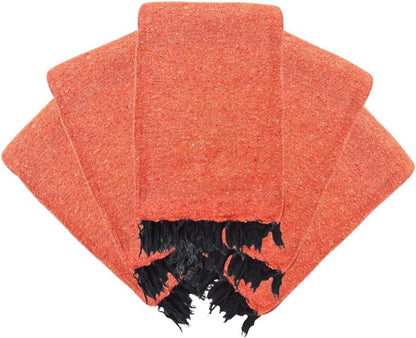 Open Road Goods Bulk Handmade Solid Color Yoga Blankets - Thick Mexican Blankets or Throws - Made for Yoga! (12 Pack, Black)