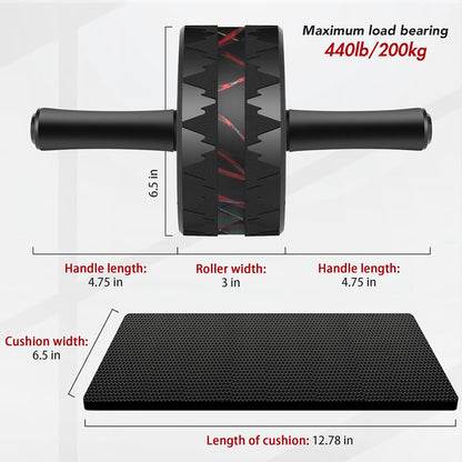 AB Roller Wheel - Ab Roller for Abdominal Workout and Core Strength Training, Portable Ab Wheel Roller Exercise for Men Women Fitness Lover, No Noise Ab Wheels with Thick Knee Pad for Home Gym &Travel
