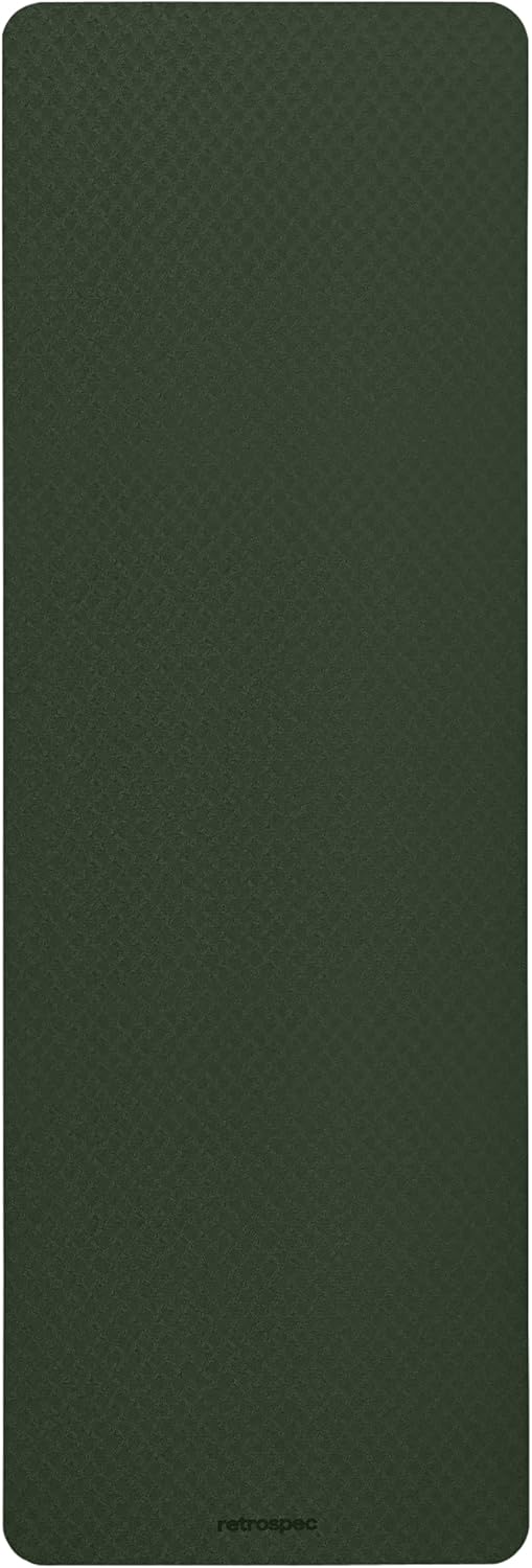 Retrospec Zuma Yoga Mat | 1/2 Inch Thick Non Slip Workout Mat | TPE Exercise Mat for Yoga, Pilates & Stretching | 72x24in