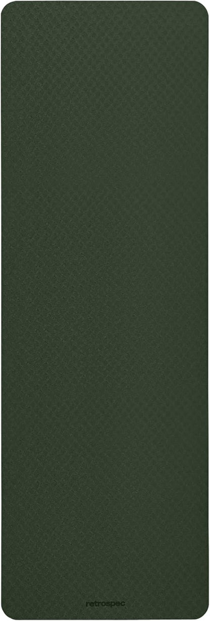 Retrospec Zuma Yoga Mat | 1/2 Inch Thick Non Slip Workout Mat | TPE Exercise Mat for Yoga, Pilates & Stretching | 72x24in