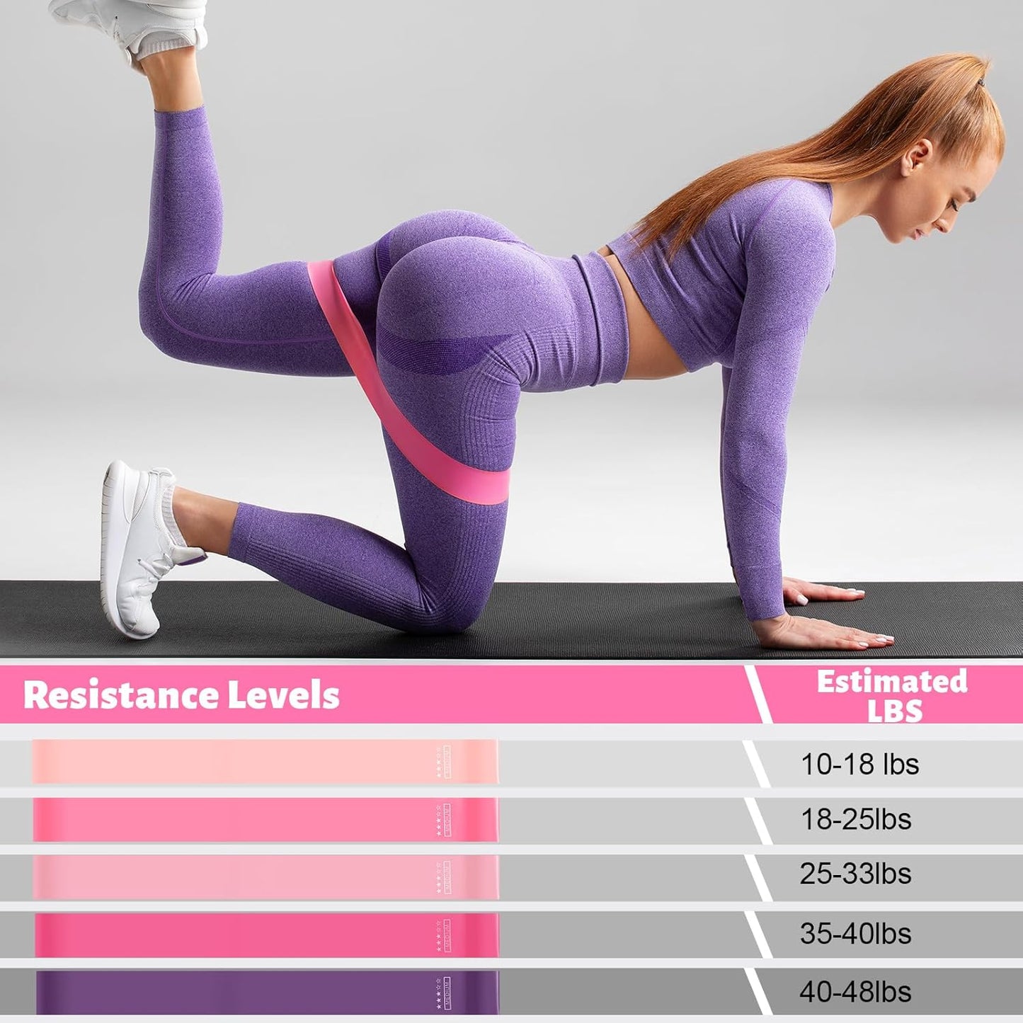 RoundFunny Pilates Ring Circle Set 18 Pcs Exercise Equipment Accessories for Women Workouts Pilates Ball Stretching Strap Magic Circle Yoga Ring Gym Back Bag Resistance Band Anti Slip Socks