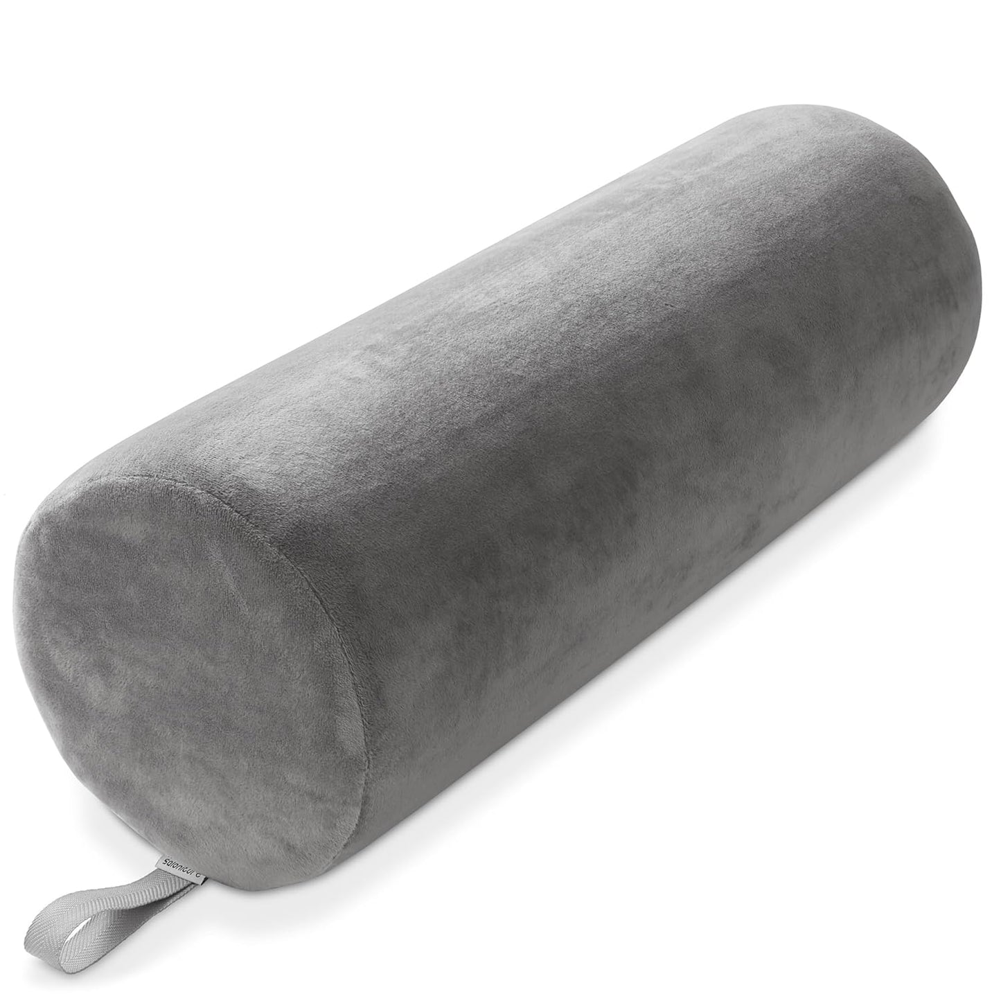 Saloniture Jumbo Round Massage Table Bolster Pillow Pad - 26 x 9 Inch - Black