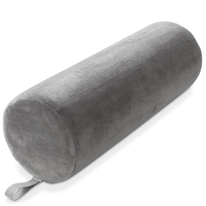 Saloniture Jumbo Round Massage Table Bolster Pillow Pad - 26 x 9 Inch - Black