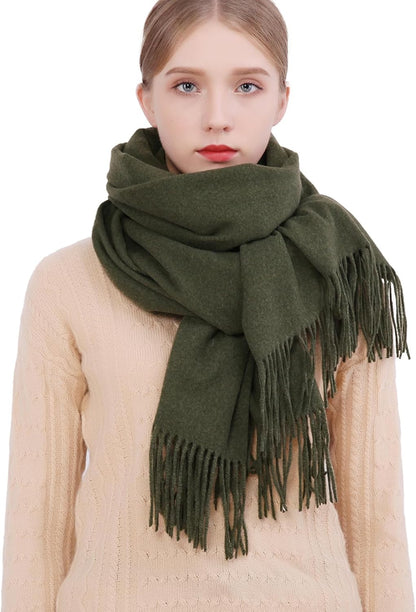RIIQIICHY Winter Scarfs for Women Pashmina Shawls Wraps for Evening Dresses Large Warm Soft Scarves