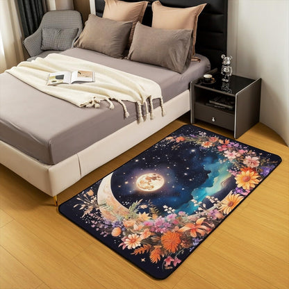 jejeloiu Yoga Chakras Area Rug 5x7, Boho Mandala Rugs for Living Room Bedroom for Kids Boys Girls Room Decor, Yoga Lover, Rainbow Chakras Indoor Floor Mat