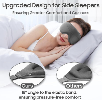 Sleep Mask - Total Blackout 3D Sleeping Mask, Super Lightweight & Silky Soft Eye Mask for Sleeping, Fully Adjustable Fit for Home, Office, Traveling, Meditation, Yoga, Pink, Mothers Day Gifts