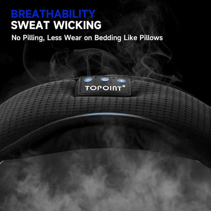 TOPOINT Sleep Mask with Headphones Bluetooth 5.4 Wireless, Sleep Headphones Earphones Earbuds with Microphone HD Speakers Music, Blackout Eye Mask for Sleeping Travel Meditation Men Women Cool Gadgets