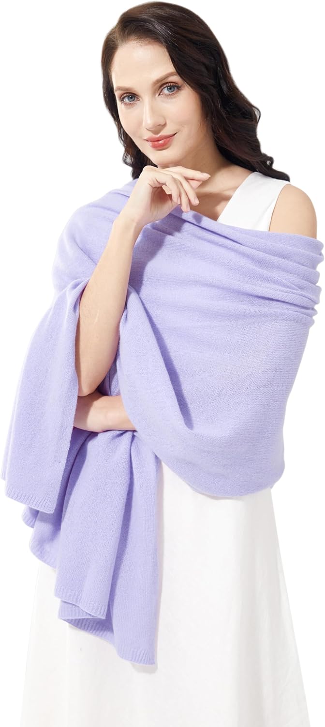 Soft Cashmere Blend Wrap Chic Scarf Stole for Women Wayfarer Travel Extra Large 87"x28" - Colors B
